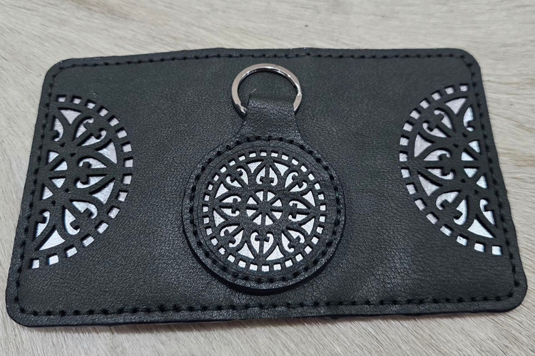 ست جاکارتی و جاسوئیچی چرمی