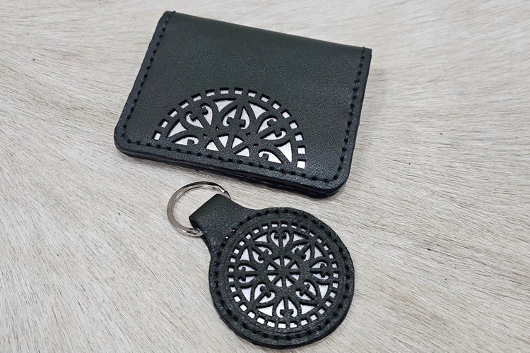 ست جاکارتی و جاسوئیچی چرمی