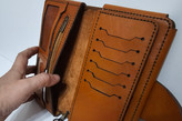 کیف پول چرم گاوی و دستدوز