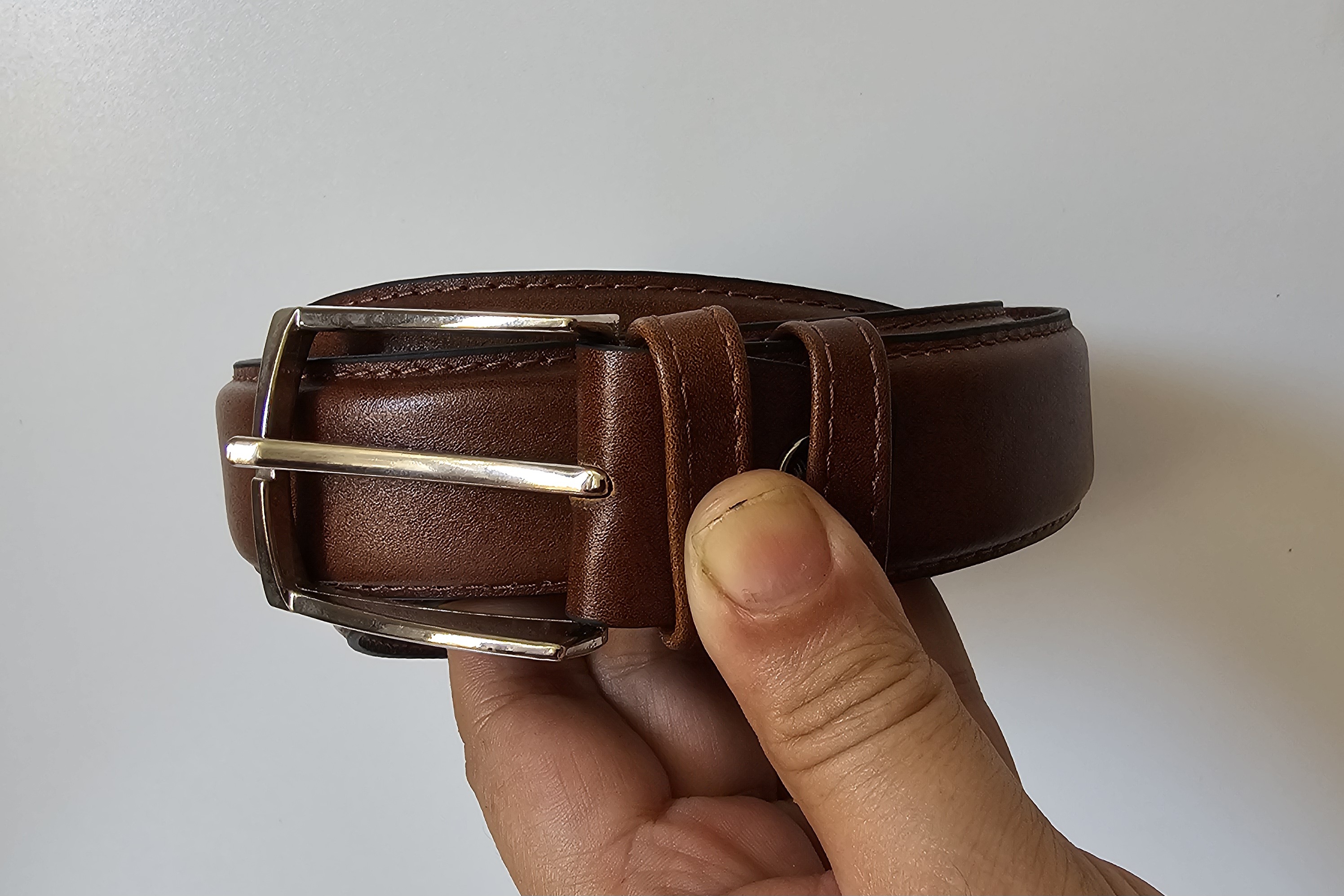 کمربند مردانه چرم گاوی و چرخدوز