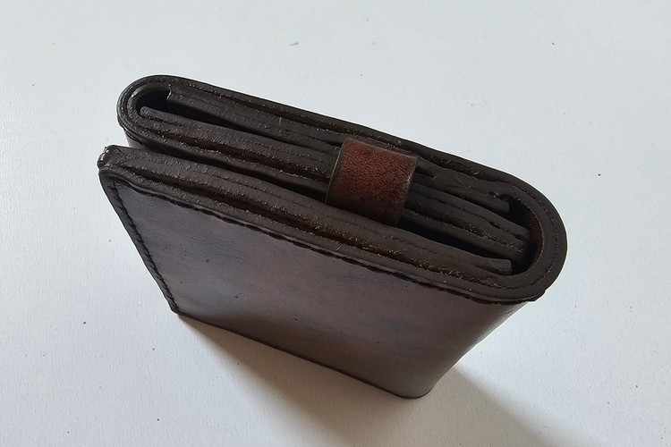 کیف جیبی مردانه چرم گاوی دسترنگ و دستدوز