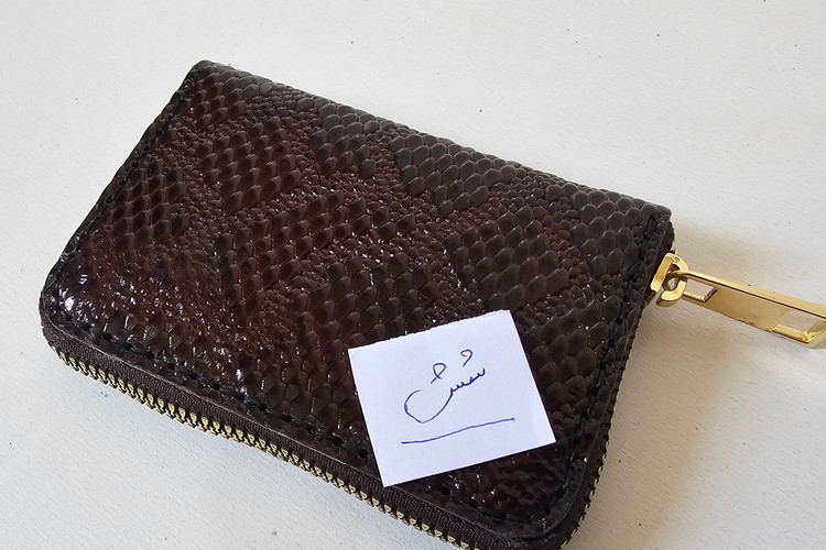 جاکارتی اکاردئونی چرمی دور زیپ